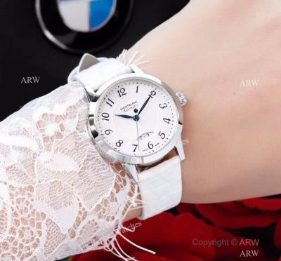 Swiss Grade Montblanc Boheme Date Automatic Watch Lady Size White Dial